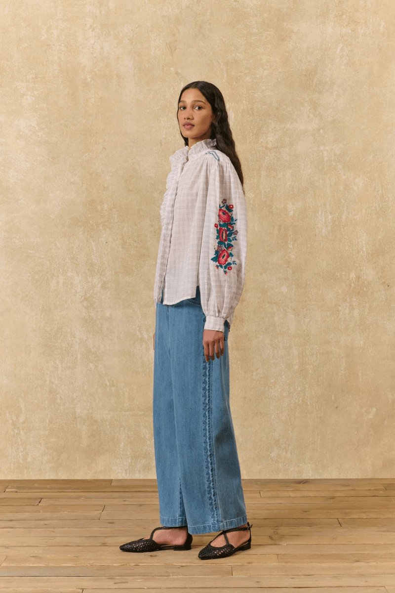 Shirts & Tops - Louise Misha - Cora Blouse - Archery Close