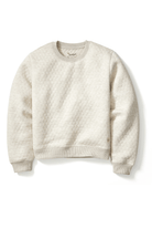 Sweatshirts - Marine Layer - Corbet Quilted Crewneck in Oat - Archery Close