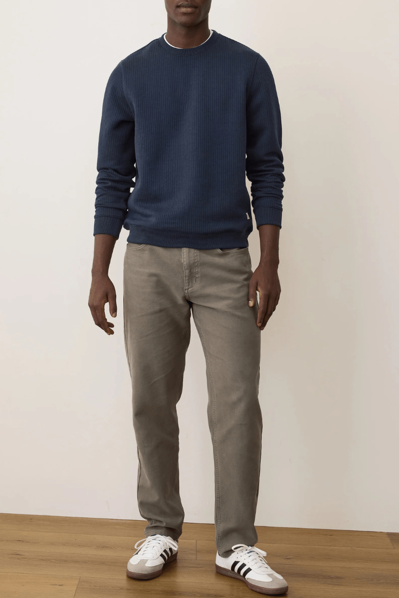 Sweatshirts - Marine Layer - Corbet Quilted Crewneck - Archery Close