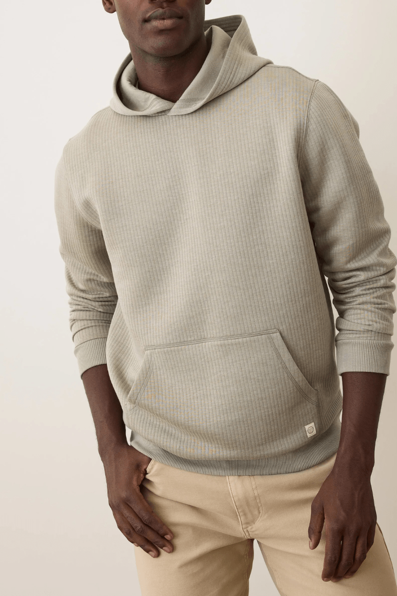 Sweatshirts - Marine Layer - Corbet Quilted Hoodie - Archery Close