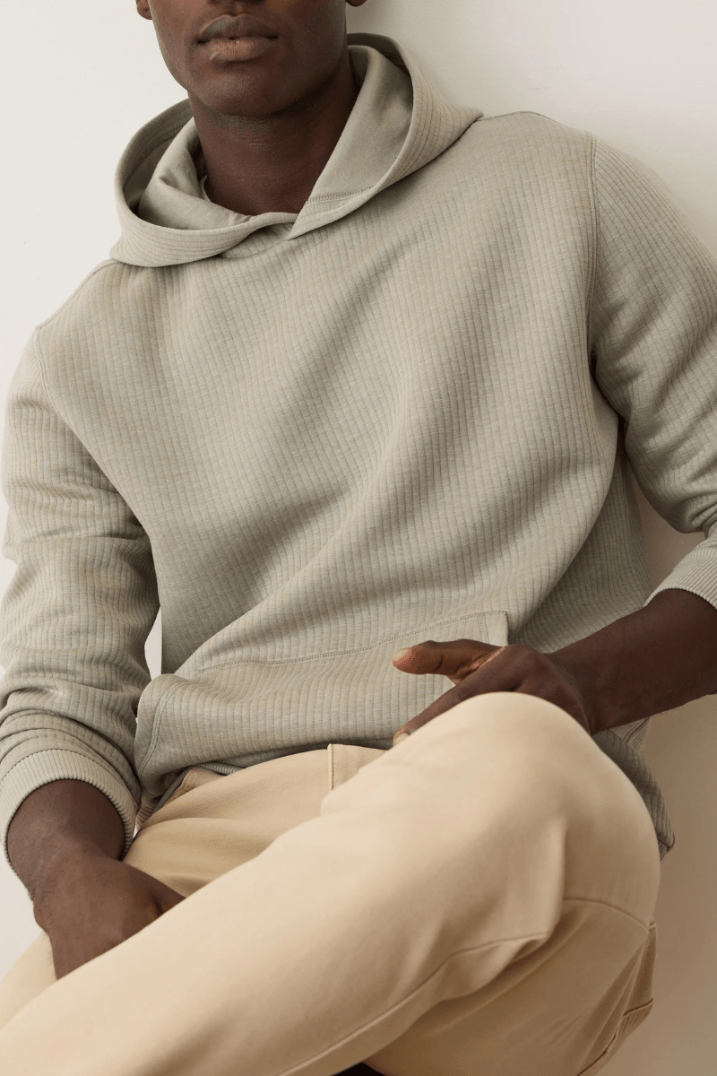 Sweatshirts - Marine Layer - Corbet Quilted Hoodie - Archery Close