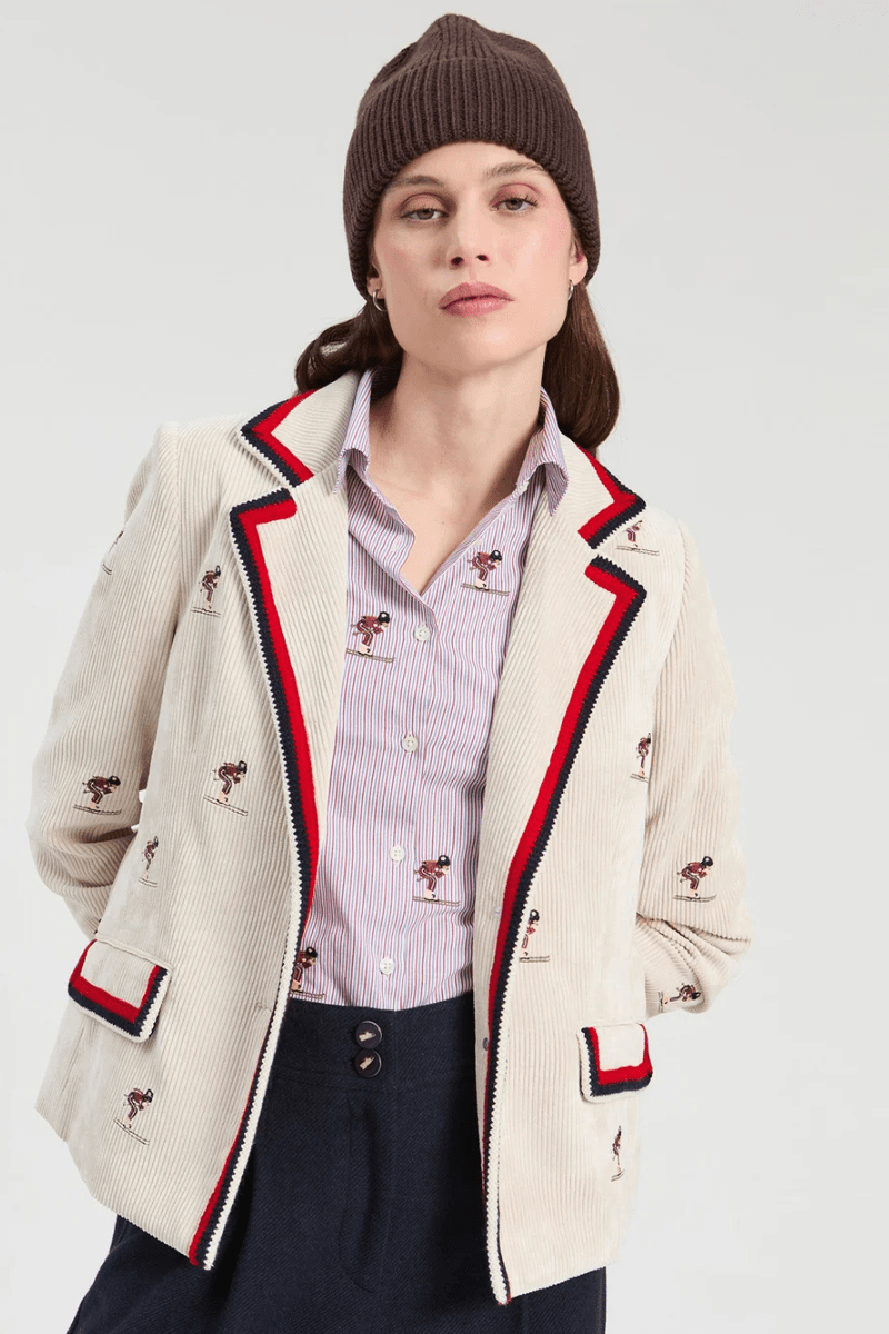 Blazer - Vilagallo - Corduroy Ski Blazer - Archery Close