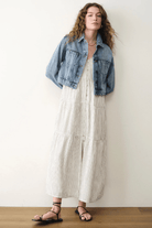Dresses - Marine Layer - Corinne Button Dress Black Mini Stripe - Archery Close