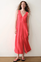 Dresses - Marine Layer - Corinne Maxi Dress - Blush - Archery Close