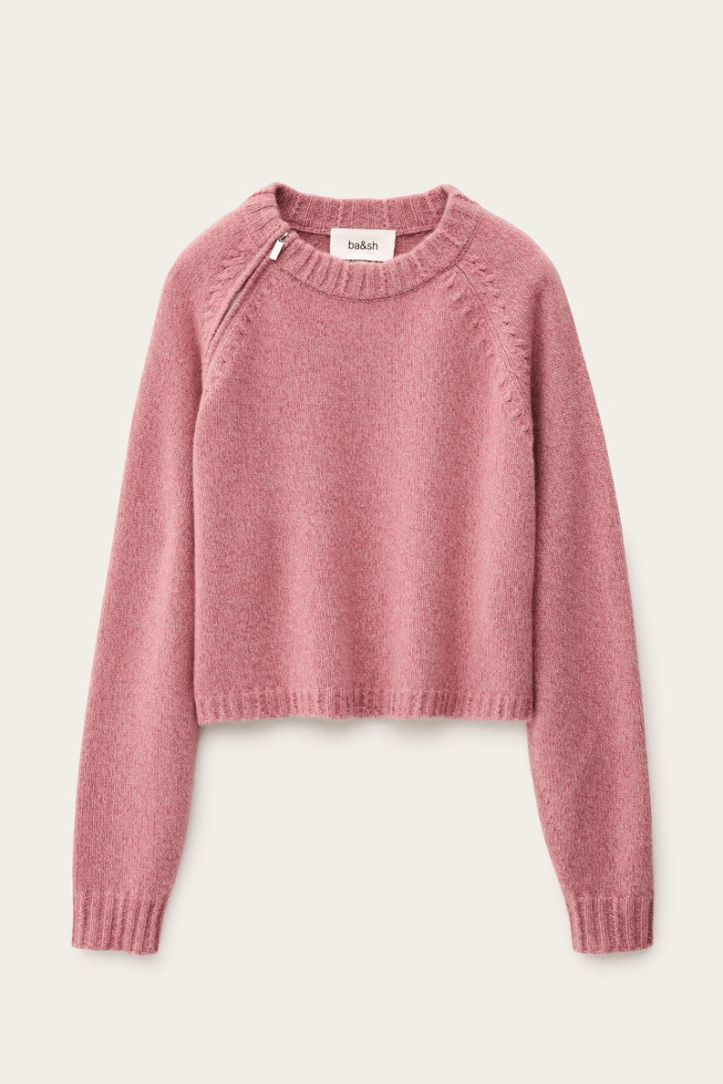 Sweater - ba&sh - Corvy Sweater in Rose - Archery Close