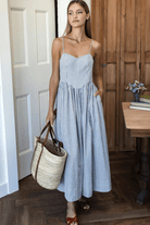 Dresses - Emerson Fry - Cotton Day Dress in Newburyport Stripe - Archery Close