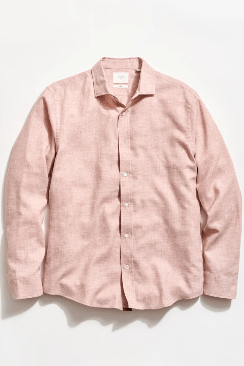 Shirts & Tops - Billy Reid - Cotton Wool Cedar Shirt in Red - Archery Close