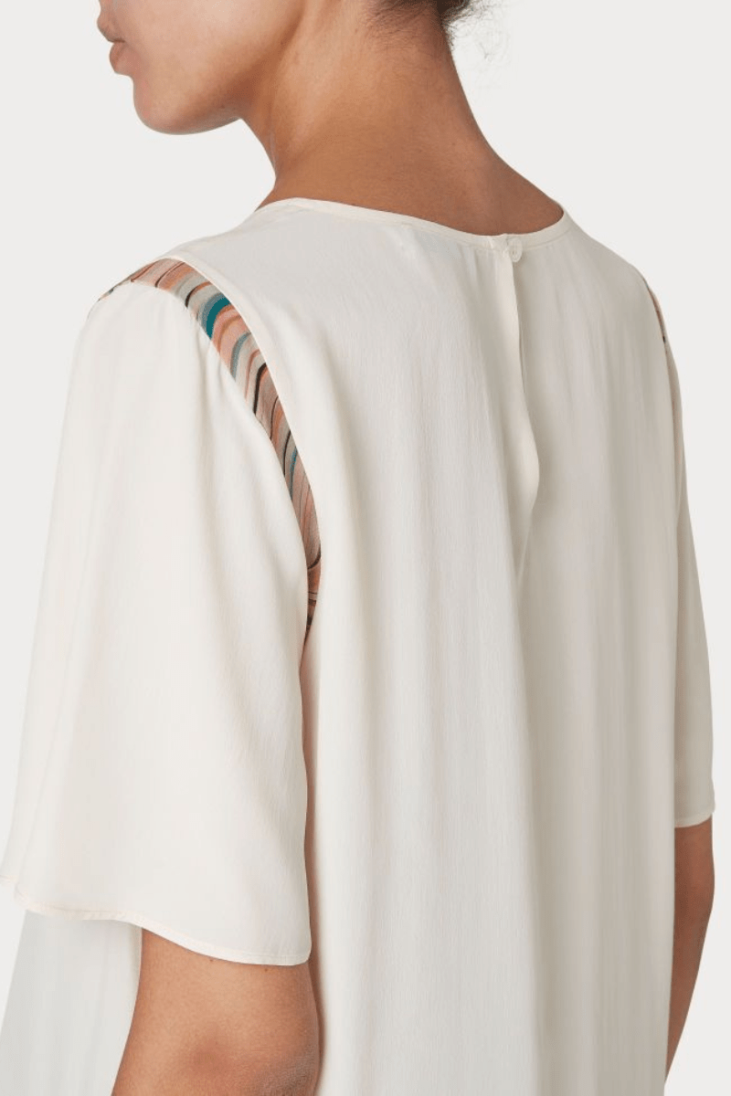 Shirts & Tops - Paul Smith - Cream Short Sleeve Blouse - Archery Close