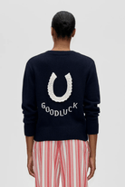 Sweater - Stine Goya - Crewneck Button - up Cardigan - Lucky Horse - Archery Close