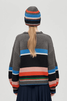 Sweater - Stine Goya - Crewneck Chunky Sleeve Sweater - Archery Close
