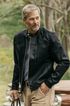 Outerwear - Hiroshi Kato - Cruiser Jacket 14oz Coated in Black Raw - Archery Close