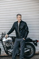 Outerwear - Hiroshi Kato - Cruiser Jacket 14oz Coated in Black Raw - Archery Close