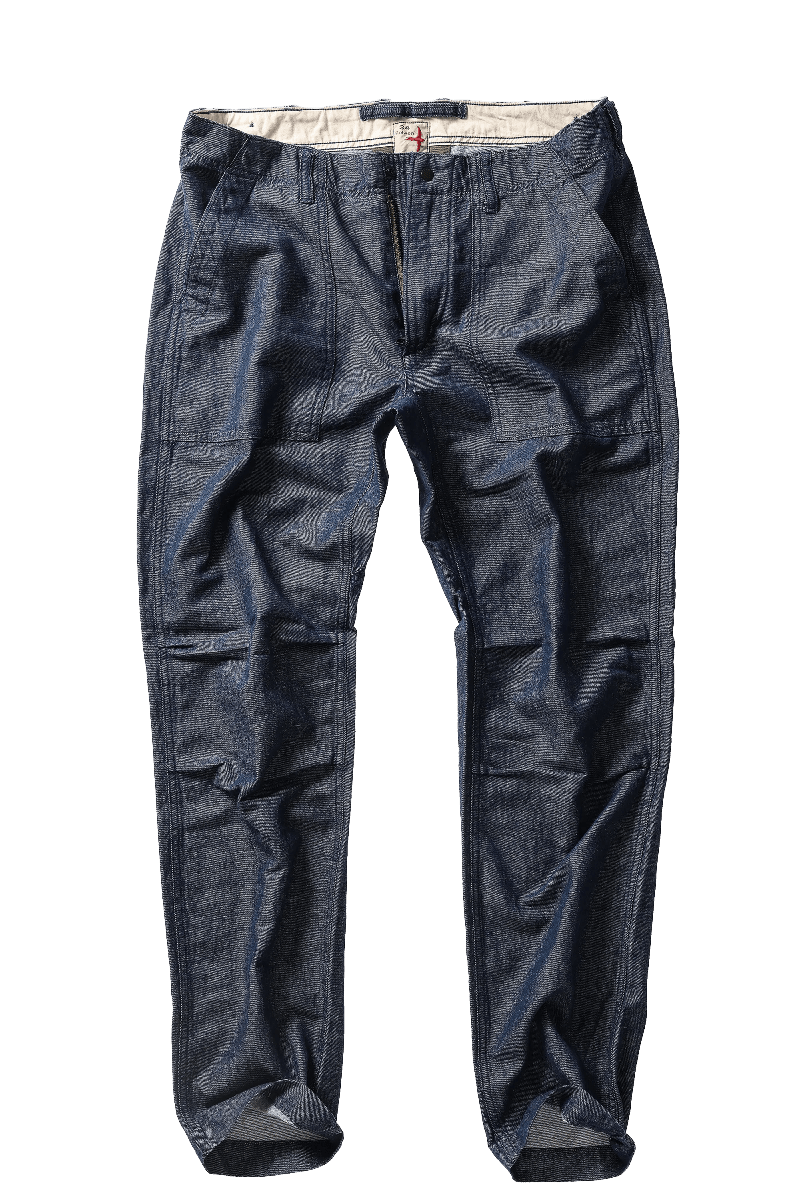 Blue jeans on a white background