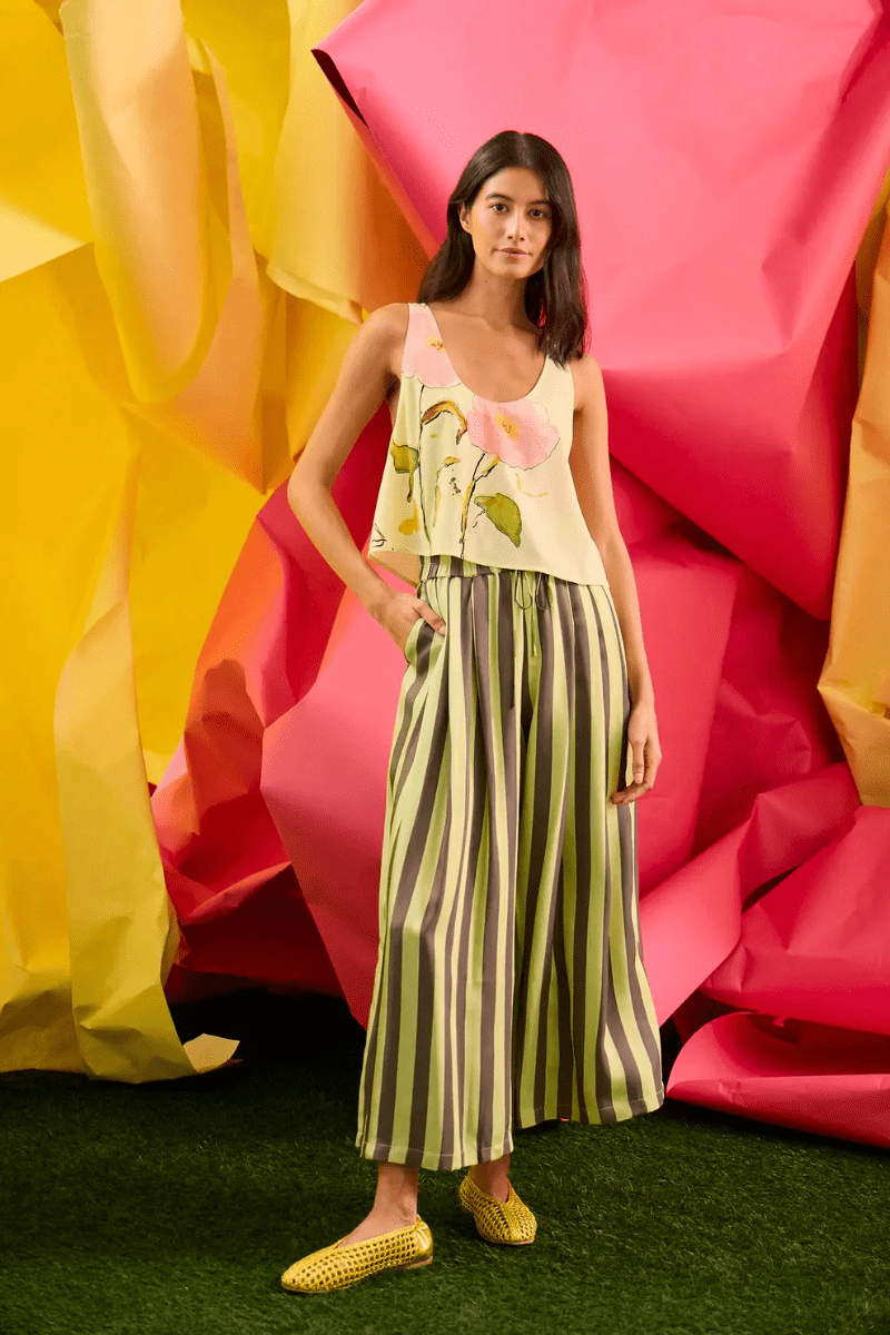 Pants - Hunter Bell - Cyprus Pant in Evergreen Stripe - Archery Close