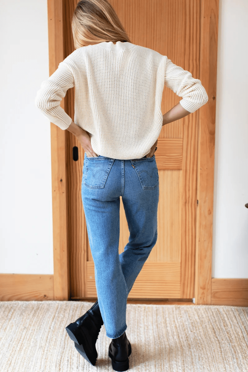 Sweater - Emerson Fry - Daily Sweater in Ivory Organic - Archery Close