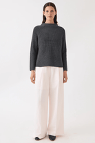 Sweater - DemyLee - Daphne Sweater in Charcoal Heather - Archery Close