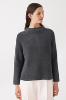 Sweater - DemyLee - Daphne Sweater in Charcoal Heather - Archery Close