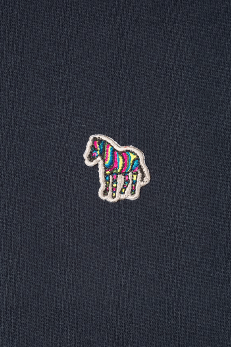 T-Shirt - Paul Smith - Dark Navy Cotton Zebra Logo Long - Sleeve T-Shirt - Archery Close
