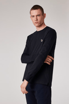 T-Shirt - Paul Smith - Dark Navy Cotton Zebra Logo Long - Sleeve T-Shirt - Archery Close