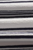 Close-up of black and white striped fabric