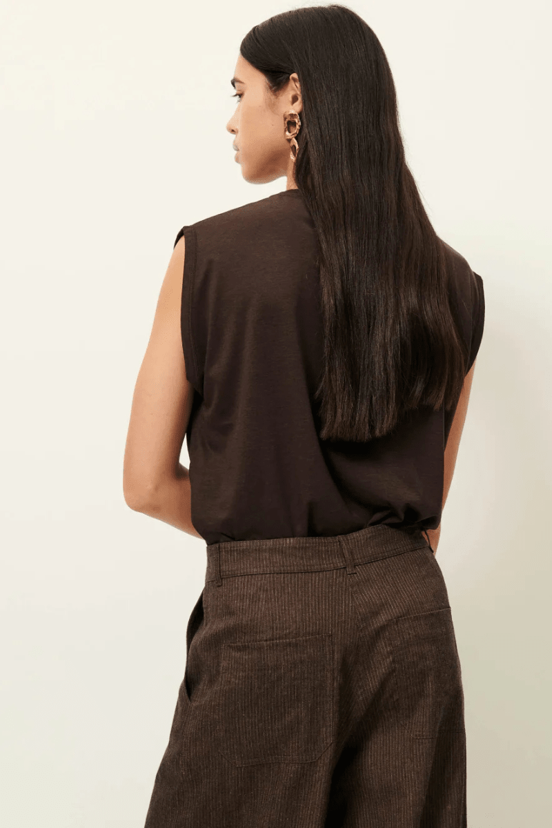 Shirts & Tops - Sessun - Deedoo Tee in Espresso - Archery Close