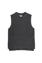 Sweater - DemyLee - Delaney Cotton Vest in Charcoal Heather - Archery Close