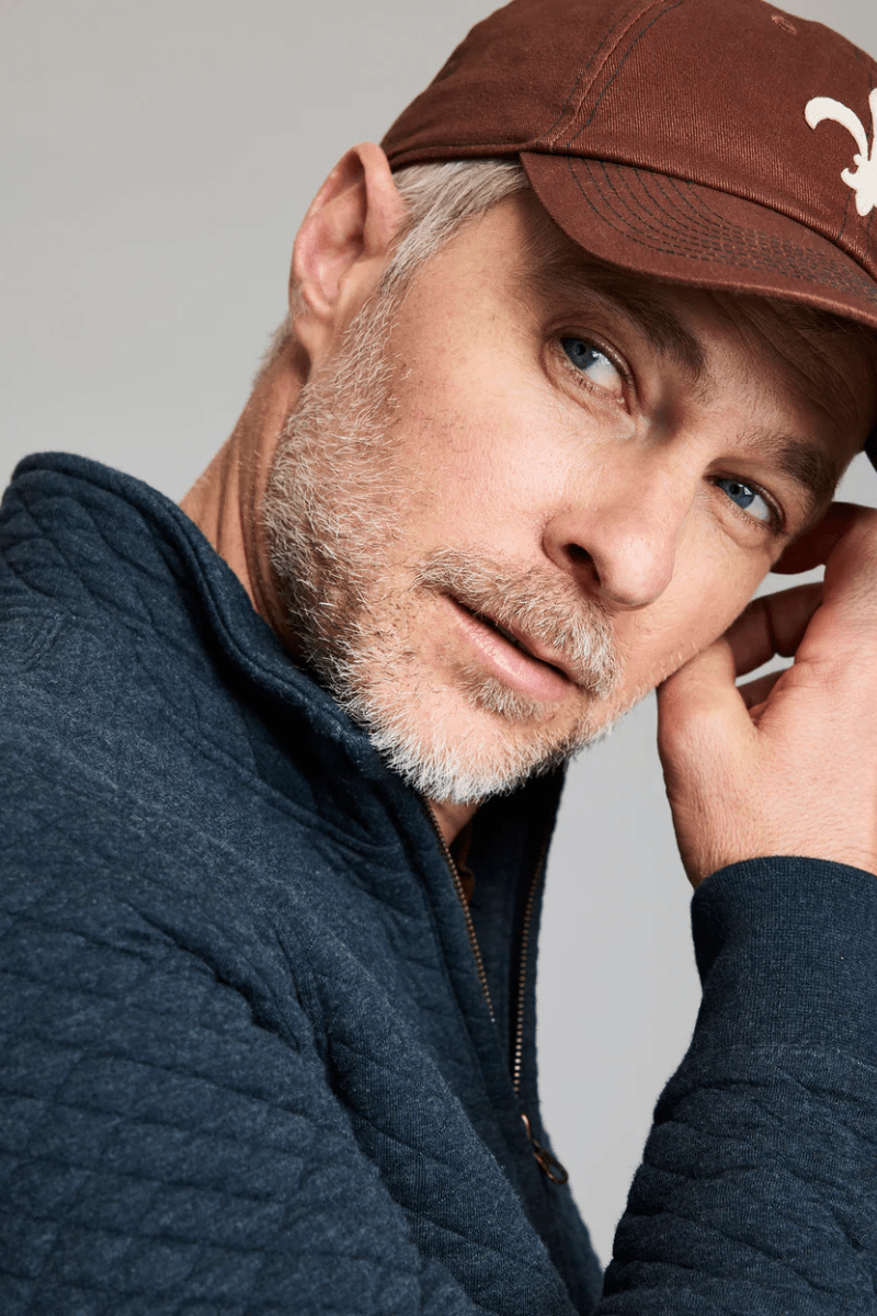 Sweatshirts - Billy Reid - Diamond Quilt Half Zip in Carbon Blue - Archery Close