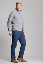 Sweatshirts - Billy Reid - Diamond Quilt Half Zip in Medium Grey - Archery Close