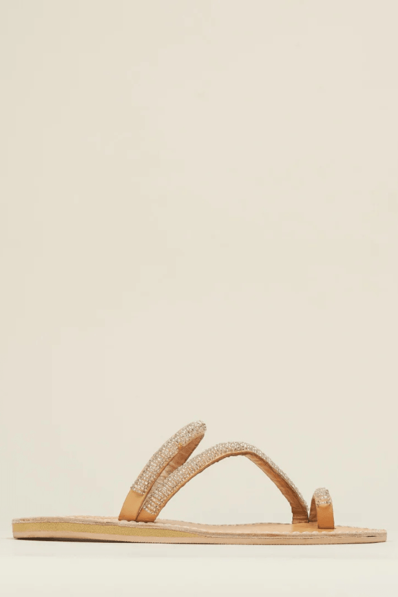 Sandals - Laidback London - Diani Flat in Silver - Archery Close