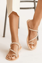 Sandals - Laidback London - Diani Flat in Silver - Archery Close