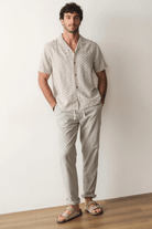 Shirts & Tops - Marine Layer - Dobby Resort Shirt in Natural/Brown Check - Archery Close