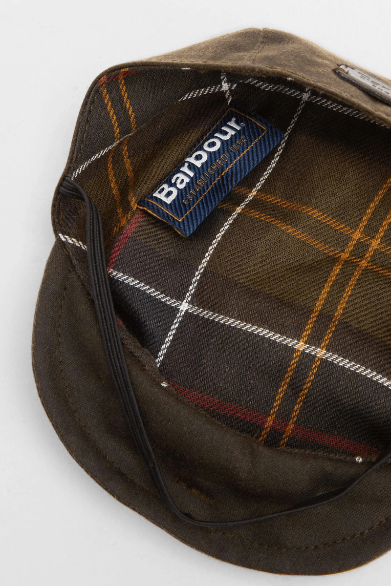 Hats - Barbour - Dog Wax Flat Cap - Archery Close