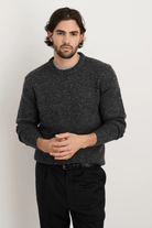 Sweater - Alex Mill - Donegal Crew Neck Sweater - Charcoal - Archery Close