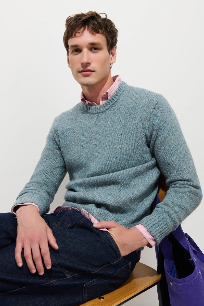 Alex Mill Donegal Crew Neck Sweater - Seamist