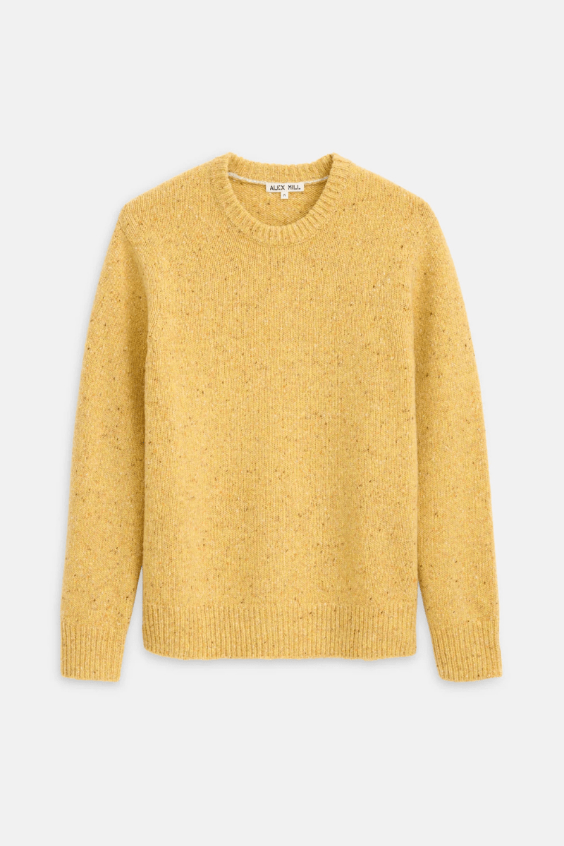 Sweater - Alex Mill - Donegal Crew Neck Sweater - Sunflower - Archery Close