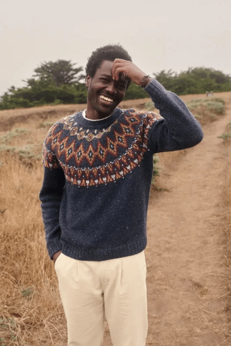 Sweater - Marine Layer - Donegal Fair Isle Sweater - Archery Close