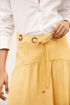 Skirt - ba&sh - Donia Skirt in Yellow - Archery Close