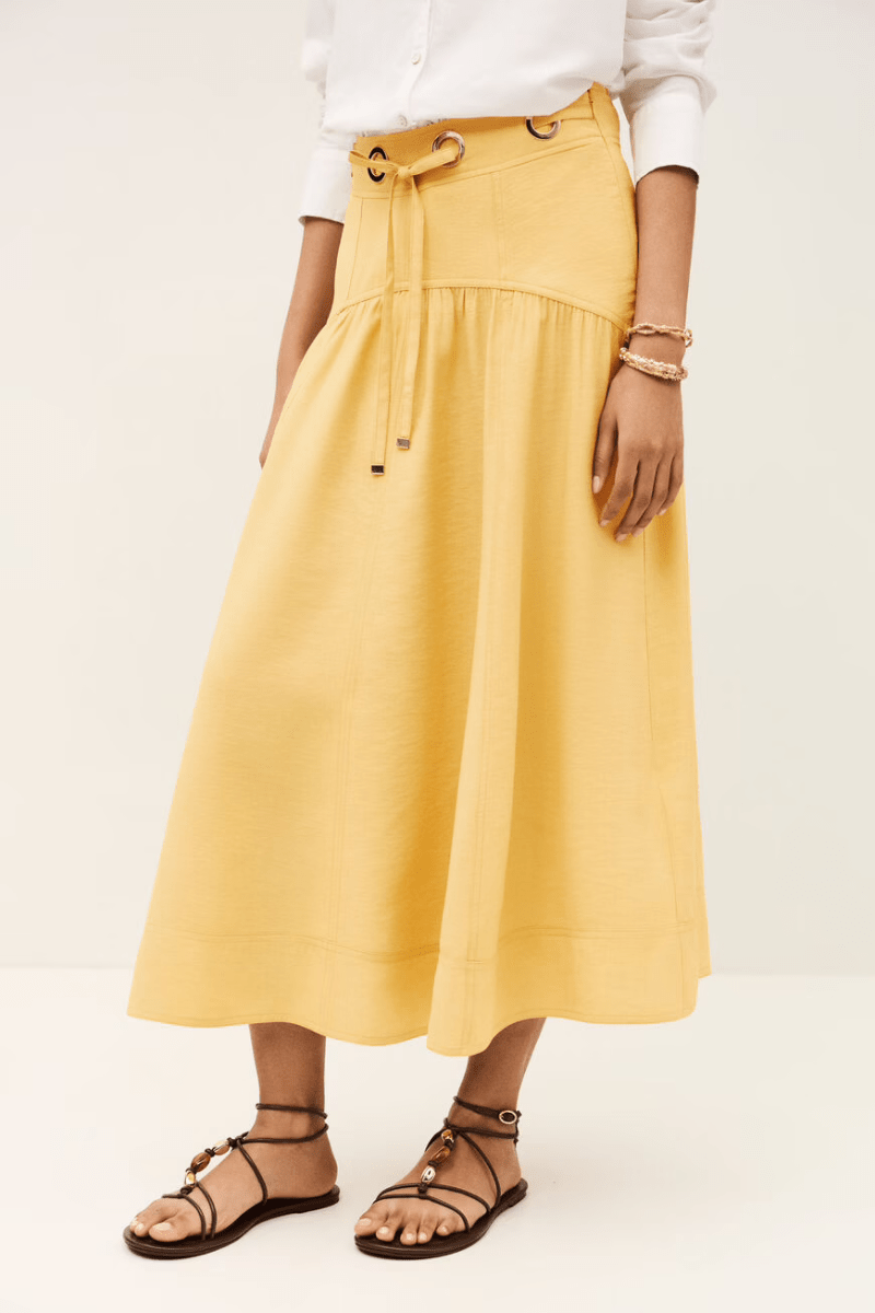 Skirt - ba&sh - Donia Skirt in Yellow - Archery Close