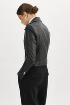 Outerwear - Lamarque - Donna Black Leather Jacket - Archery Close