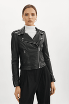 Outerwear - Lamarque - Donna Black Leather Jacket - Archery Close