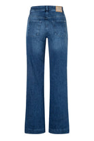 Blue jeans on a white background