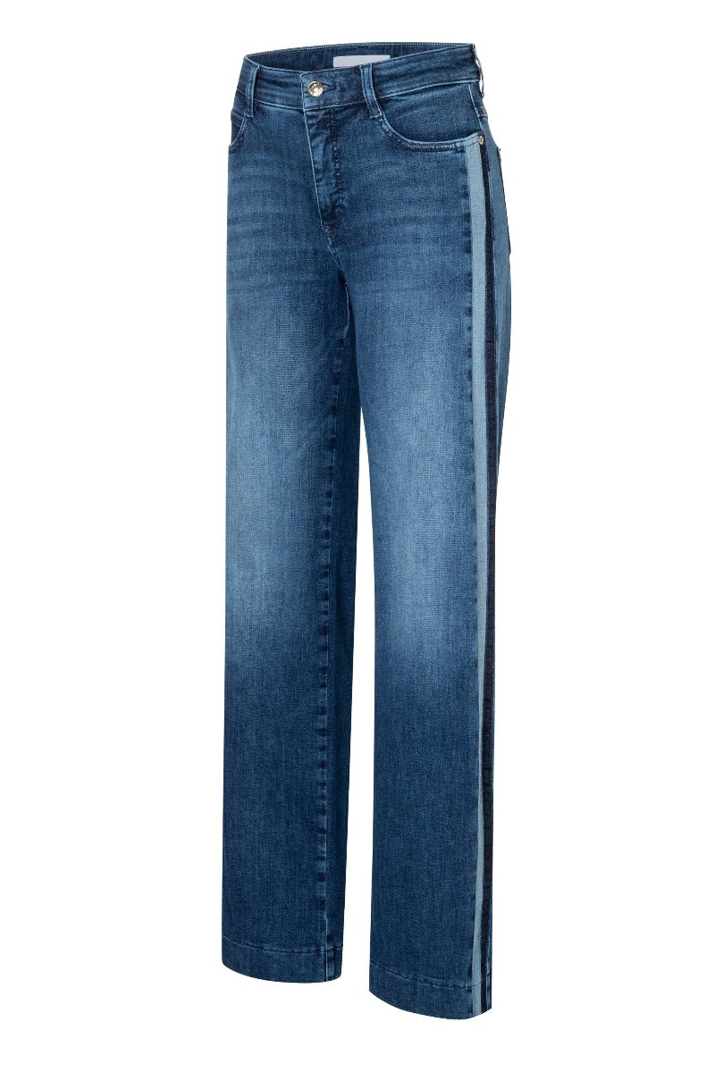 Blue jeans on a white background