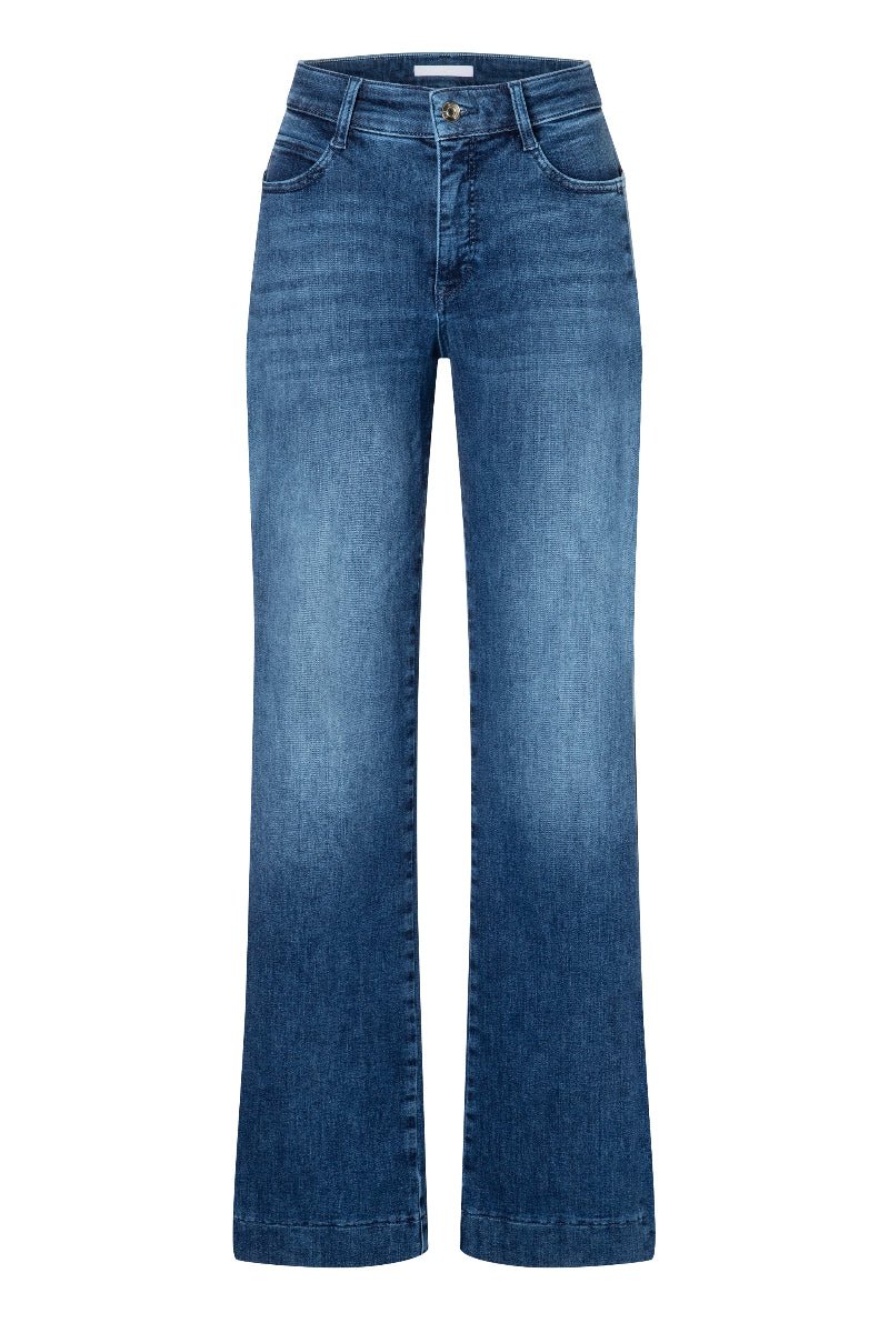 Blue jeans on a white background