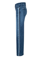Blue jeans on a white background