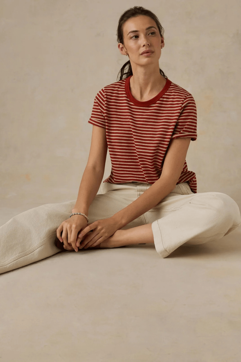 Pants - Faherty Brand - Driftwood Denim Pant in Almond Milk - Archery Close