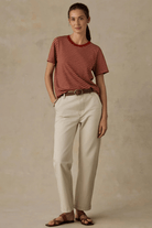 Pants - Faherty Brand - Driftwood Denim Pant in Almond Milk - Archery Close