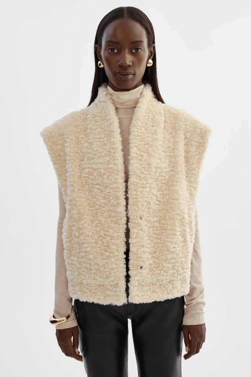 Outerwear - Lamarque - Dua Reversible Sherpa Vest - Archery Close