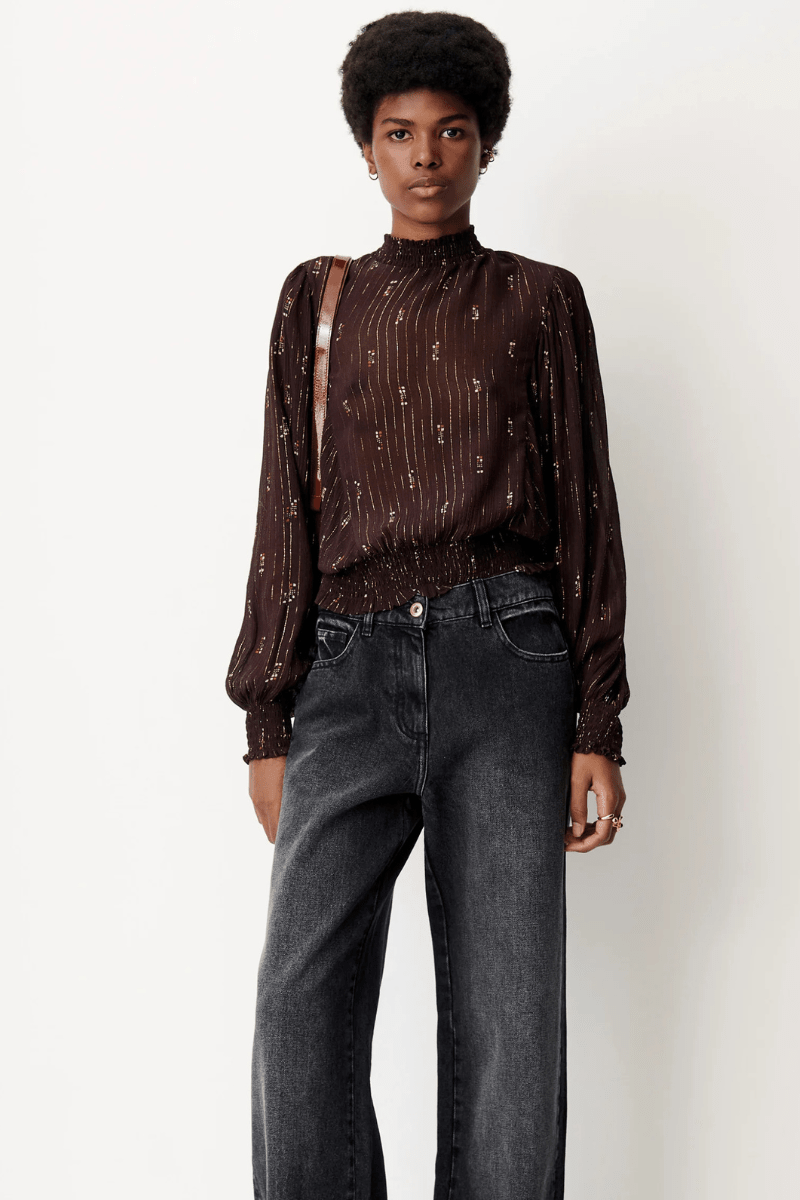 Shirts & Tops - SESSUN - Duchess Blouse - Archery Close