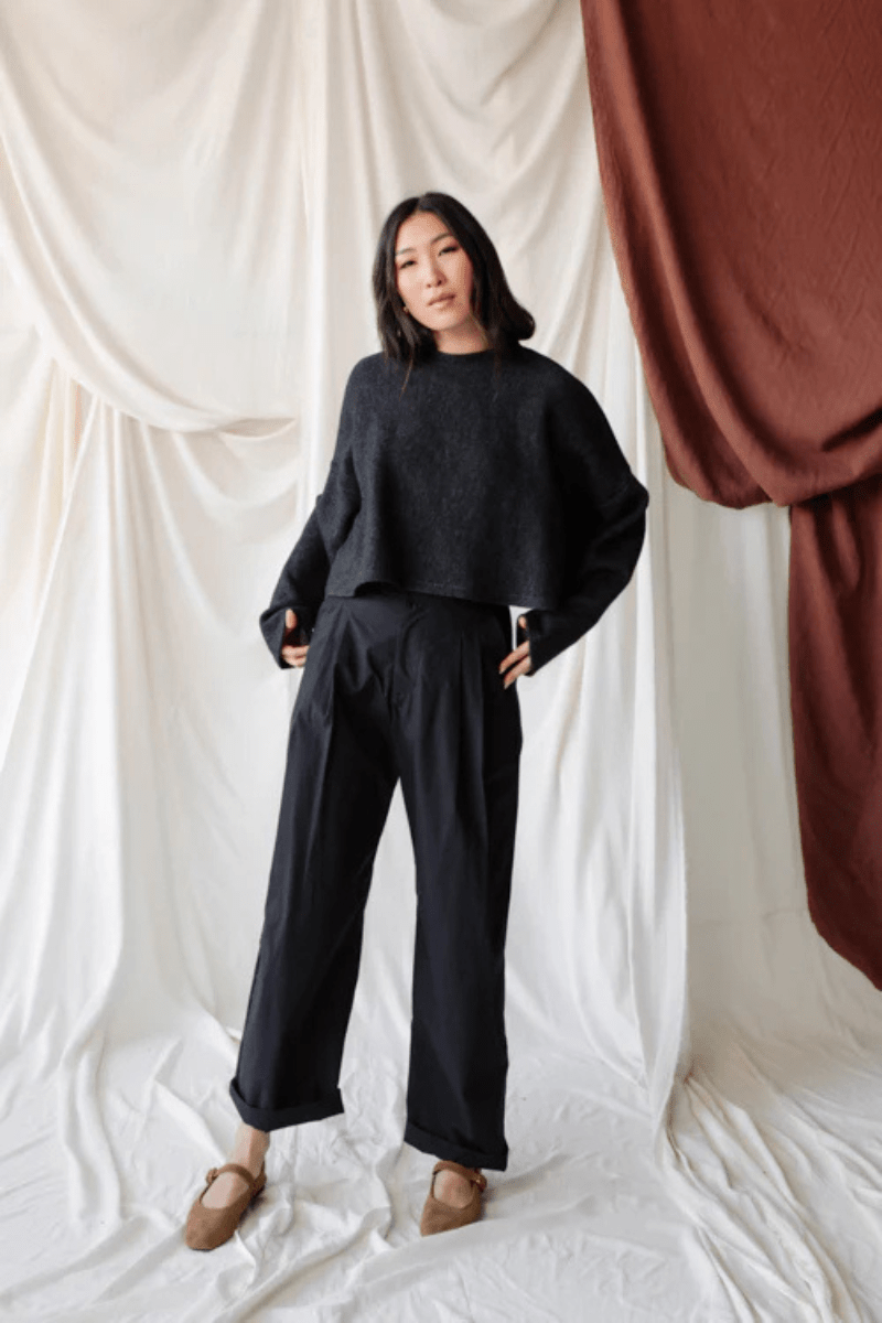 Pants - Natalie Busby - Easy Fit Trouser in Black - Archery Close