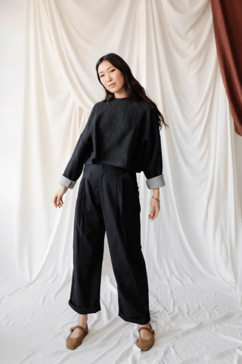 Pants - Natalie Busby - Easy Fit Trouser in Black - Archery Close